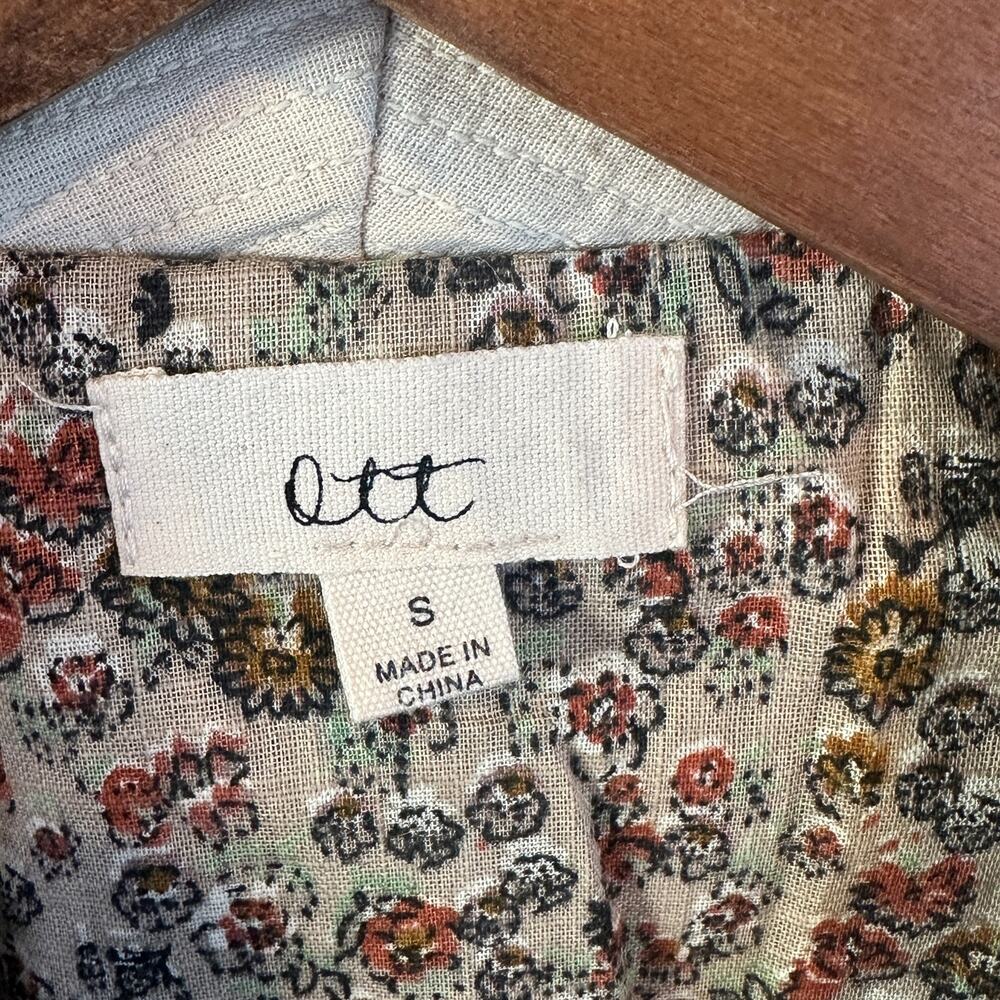 Cotton Gauze Blazer Size Small Beige Relaxed Fit Cottagecore Boho Preppy EUC - Picture 8 of 10